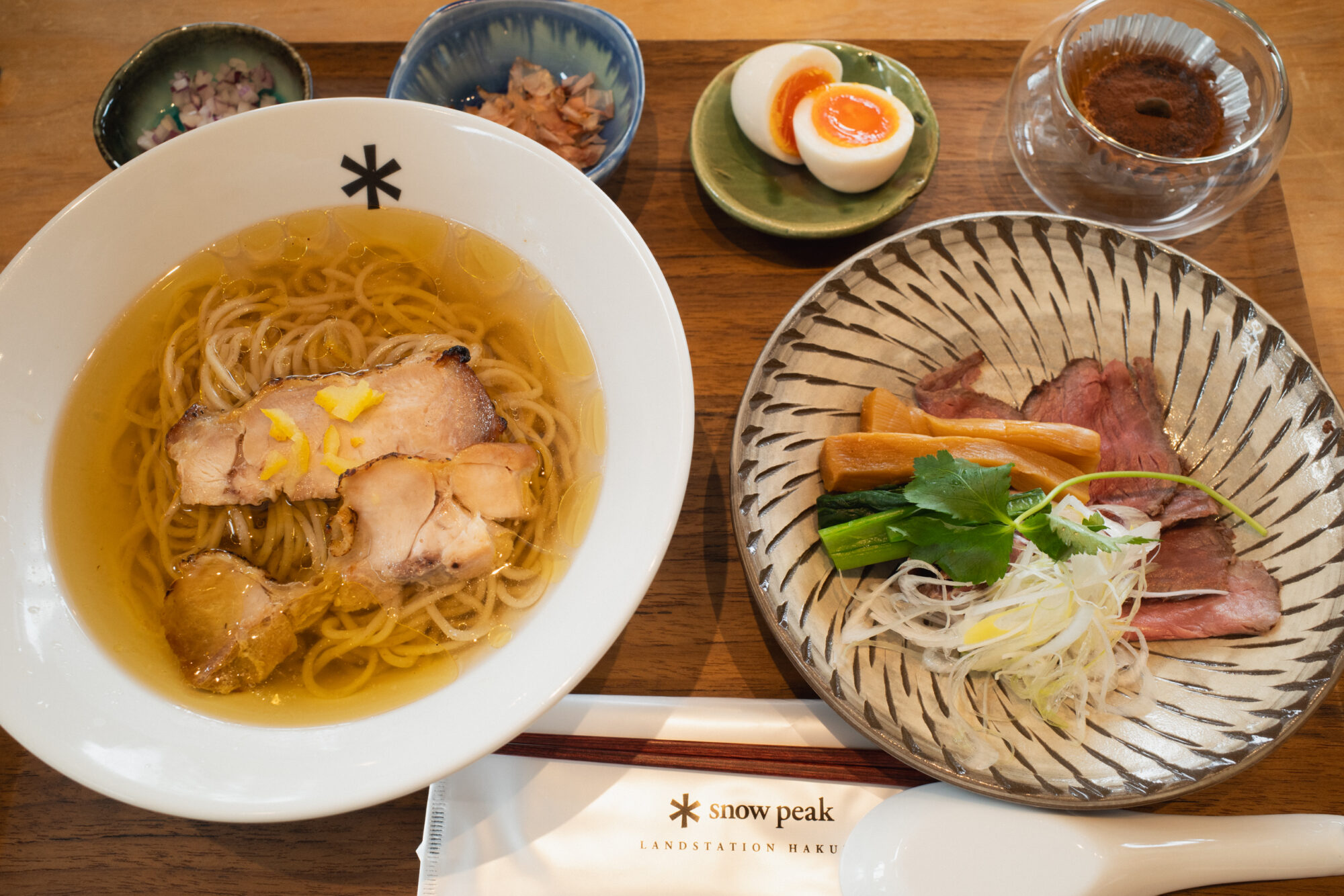 ゆず鶏塩 信州牛チャーシュー麺セット(2,948円)