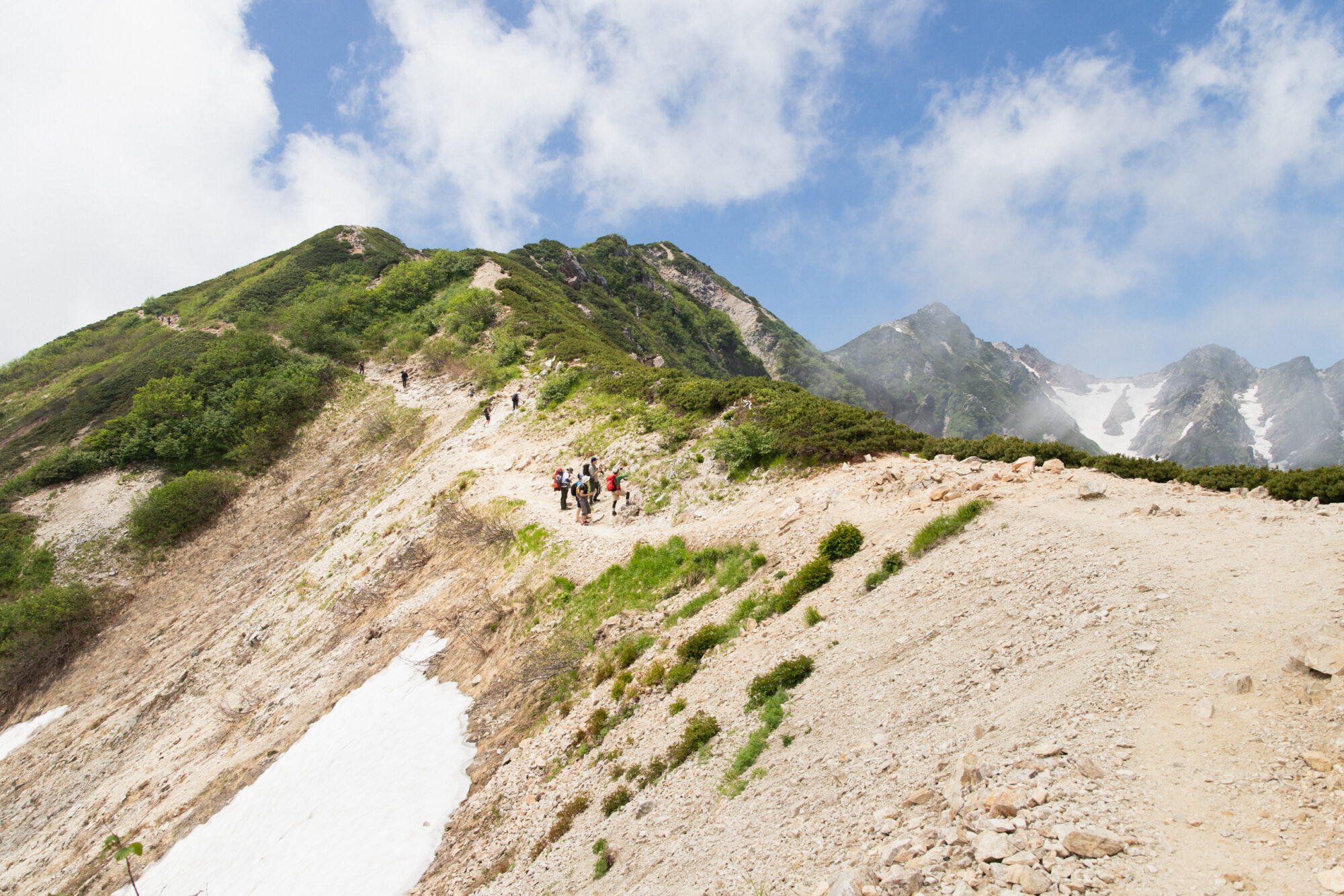 八方池から先の登山道
